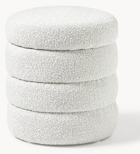 Pouf imbottito in teddy con contenitore Alto