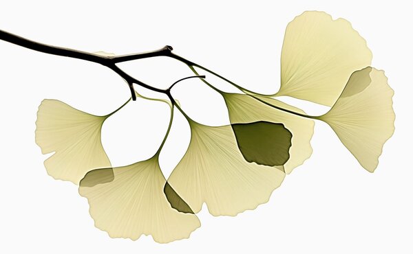 Carta da parati Foglie a ventaglio di ginkgo, Carta da parati Natura, w09968 : Uwalls.it