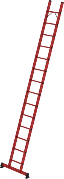 Scala a pioli in plastica MUNK in vetroresina con traversa nivello® a 14 pioli