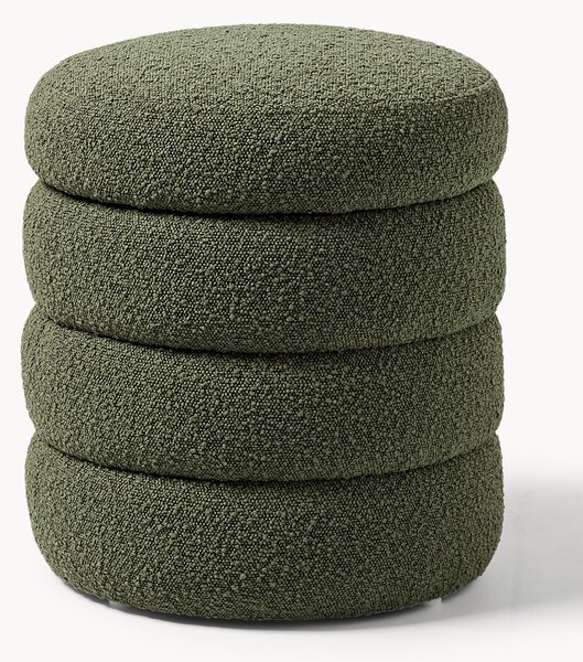 Pouf imbottito in teddy con contenitore Alto