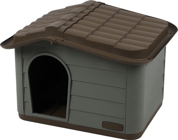 DOCHTMANN Cuccia per cani in plastica grigio-marrone 60x51x41 cm