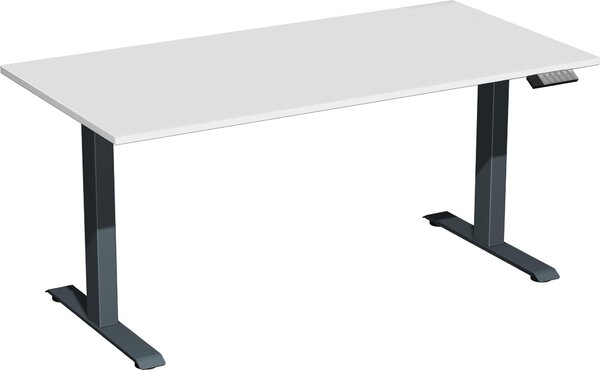 Tavolo Elevate Plus 1600x800x630-1280mm antracite/grigio chiaro