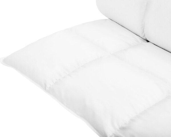 BELIANI Coperta bianca in cotone Japara e piumino d'anatra 155 x 220 cm extra calda a basso rumore permeabile all'aria leggera per la camera da letto invernale