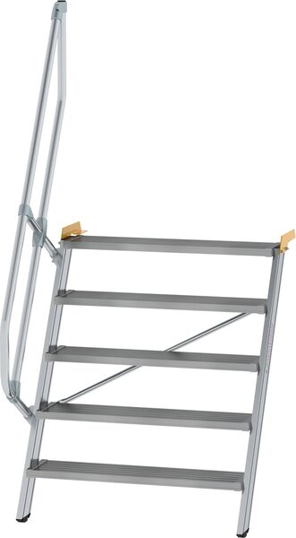 Scala 60° larghezza gradini 1000 mm 5 gradini alluminio nervato