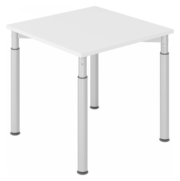 HAMMERBACHER YS08 höhenverstellbarer Schreibtisch grau quadratisch