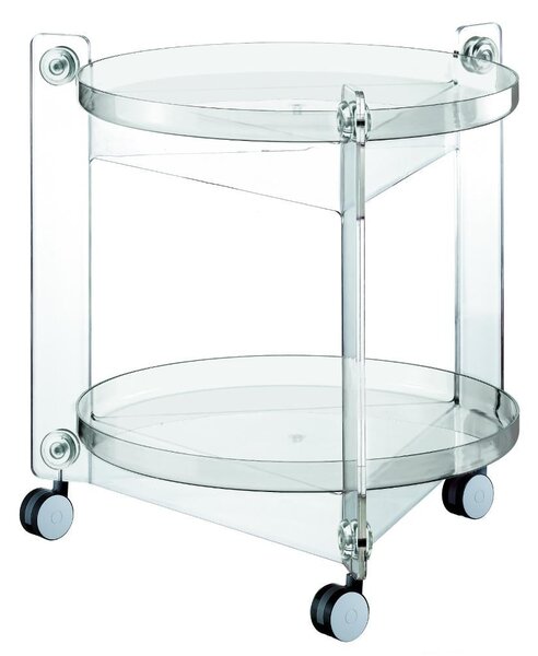 Carrello Portavivande diametro 66xh63.5 cm Massoni Con Ruote Guzzini Trasparente