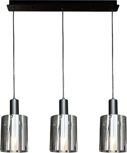 Lampada a sospensione Arcadia a 3 luci, nera, E27