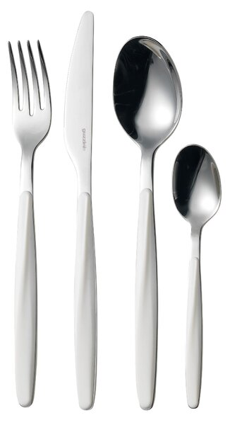 Set Posate colorate 24 pezzi MY FUSION 6 posto tavola 18/10 in confezione vetrina Bianco