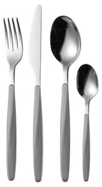 Set Posate colorate 24 pezzi MY FUSION 6 posto tavola 18/10 in confezione vetrina colore grigio
