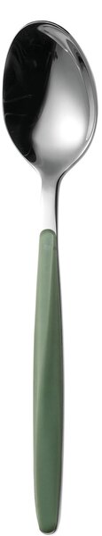 Cucchiaio My Fusion Set 6 pezzi in acciaio inox 18/10 (AISI 304) manico in ABS Verde Oliva lavabili in lavastoviglie