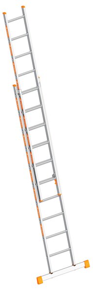 Scala scorrevole in alluminio Layher, 2 pezzi, 2 x 10 pioli