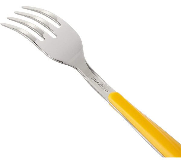 Forchette My Fusion Set 6 pezzi in acciaio inox 18/10 (AISI 304) manico in ABS Giallo Ocra lavabili in lavastoviglie