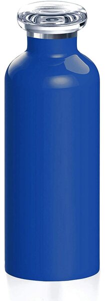 Borraccia termica in acciaio contenitore per liquidi 7,3xh21,2 cm 500 cc Mantiene 12 ore Caldo 24 ore colore , Blu profondo