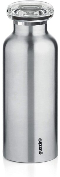 Borraccia termica in acciaio contenitore per liquidi 6,5xh18 cm 330 cc Mantiene 12 ore Caldo 24 ore Freddo colore Argento