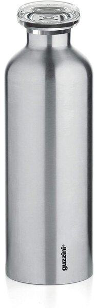 Borraccia termica in acciaio contenitore per liquidi 8xh24 cm 750 cc Mantiene 12 ore Caldo 24 ore colore, Argento