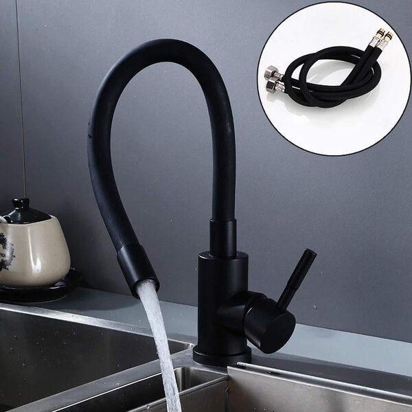 Solidchoice - Rubinetto da cucina girevole a 360° con aeratore e sistema di risparmio idrico