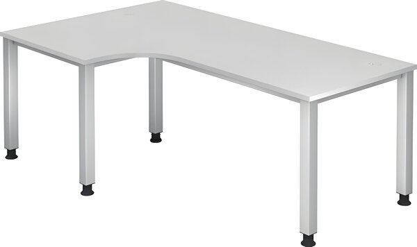 HAMMERBACHER QS82 höhenverstellbarer Schreibtisch weiß L-Form