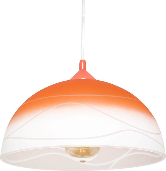 Lampada da cucina in vetro bianco arancio design retrò luce a sospensione tavolo da pranzo