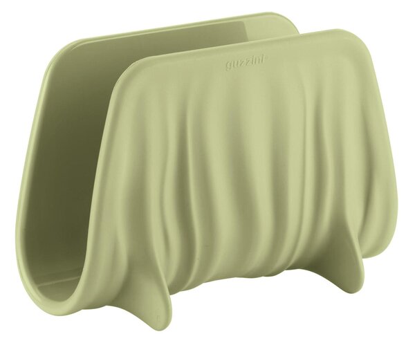 Portatovaglioli Verticale TIERRA Dimensioni 16x8 x h11 cm cm realizzato con bottiglie riciclate riciclando 2 flaconi in plastica usa e getta da 1,5 litri colore Verde alga