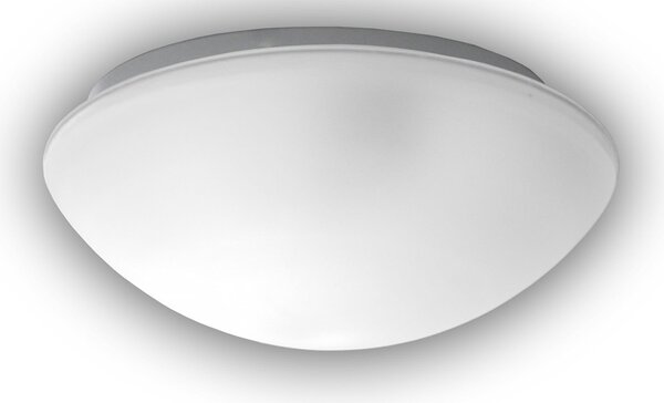Lampada da soffitto a LED in vetro SATINATO con bordo trasparente, Ø 20 cm, rotonda, in vetro, per cucina
