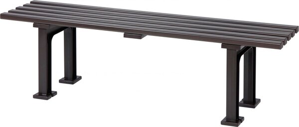 Panchina da giardino Kuba | 3 posti | Marrone | HxLxP 42x150x37cm | Plastica resistente agli agenti atmosferici e ai raggi UV | Panchina da parco Panchina da esterno Balcone da giardino Terrazza