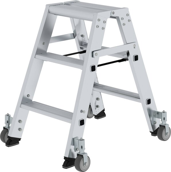 Scaletta accessibile da entrambi i lati con rotelle 2x3 gradini