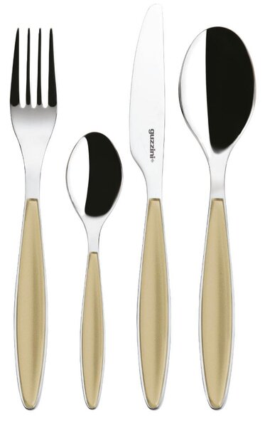 Posate Feeling 24 pezzi Colore Sabbia in acciaio inox 18/10 AISI 420 di Altissima qualit� lavabili in lavastoviglie