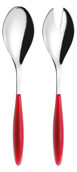 Confezione due pezzi Posate a Servire FEELING GUZZINI manicatura in ABS 236 mm composizione Rosso Cucchiaione e Forchettone e in scatolata regalo