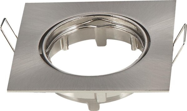 Aigostar - Cornice per faretto da incasso GU10 8,2x8,2 cm cromo opaco