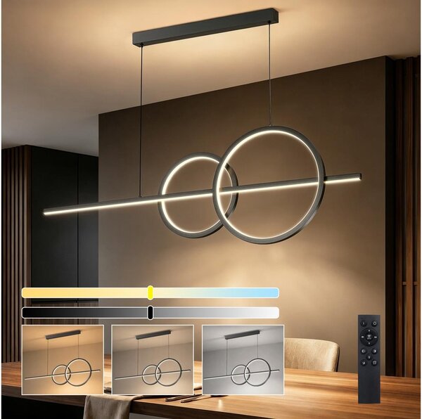 BRILAGI - Lampada a sospensione LED dimmerabile a cavo SIGNATURE LED/53W/230V 120 cm nero + telecomando