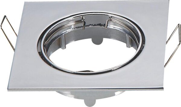 Aigostar - Cornice per faretto da incasso GU10 8,2x8,2 cm cromo lucido