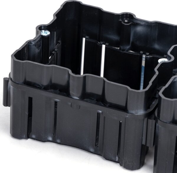 Aigostar - Set da 2 scatole di montaggio per installazione ad incasso, nere