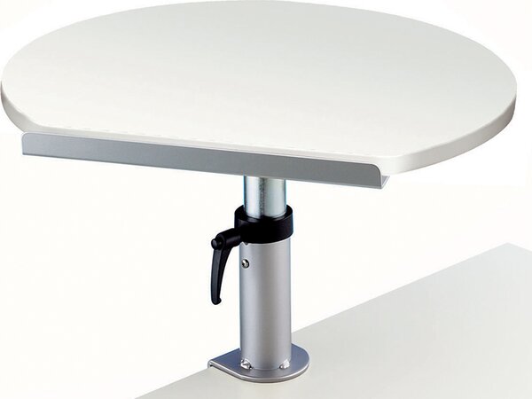 MAUL scrivania regolabile in altezza con base a morsetto 56,5 x 60 x 50 cm bianco