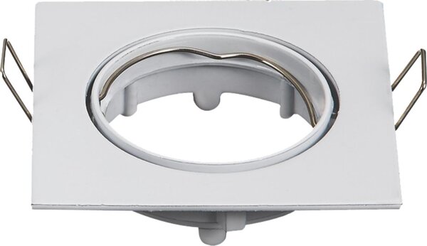 Aigostar - Cornice per faretto da incasso GU10 8,2x8,2 cm bianca
