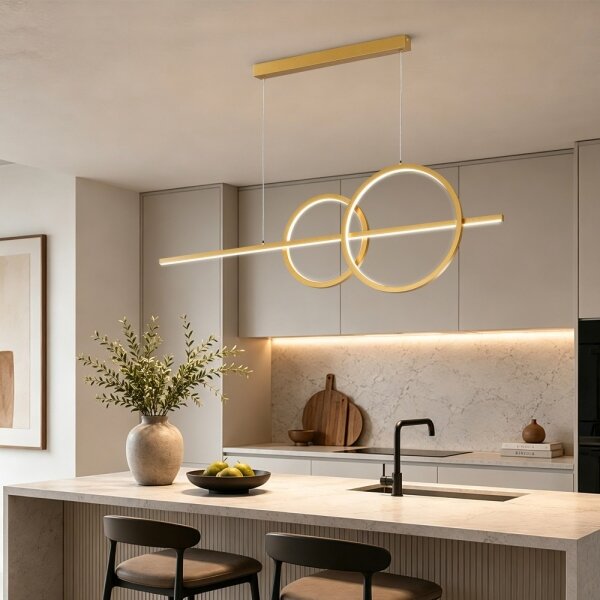 BRILAGI - LED Dimmerabile lampadario a cavo SIGNATURE LED/53W/230V 120 cm dorato + telecomando