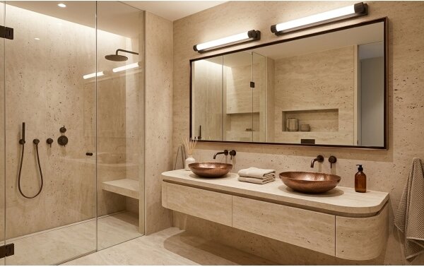 Top Light - Illuminazione LED per specchio da bagno TURIA LED/8W/230V IP44 40 cm nero