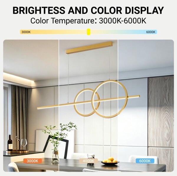 BRILAGI - LED Dimmerabile lampadario a cavo SIGNATURE LED/53W/230V 120 cm dorato + telecomando
