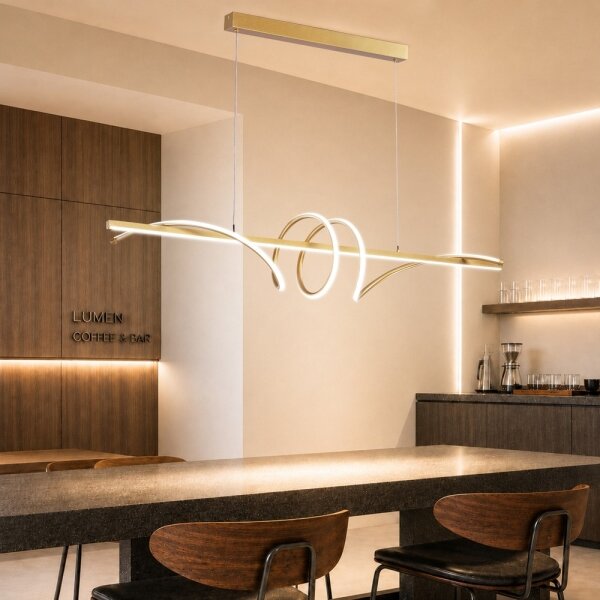 BRILAGI - lampada a sospensione LED dimmerabile su cavo SIGNATURE LED/50W/230V 120 cm oro + telecomando