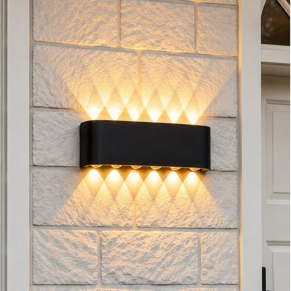 Top Light-LED Applique da esterno RAY LED/10W/230V 3000/4000/6500K IP54 nera