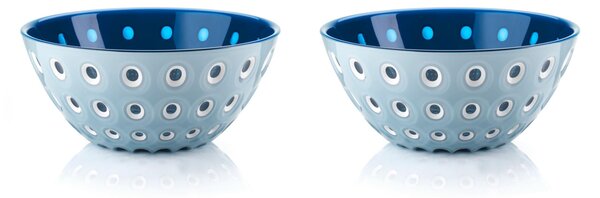 Set due Ciotole contenitore le murrine 12xh 5,6 cm - 300 cc Le Murrine azzurro/bianco/blu