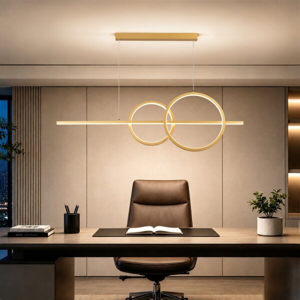 BRILAGI - LED Dimmerabile lampadario a cavo SIGNATURE LED/53W/230V 120 cm dorato + telecomando