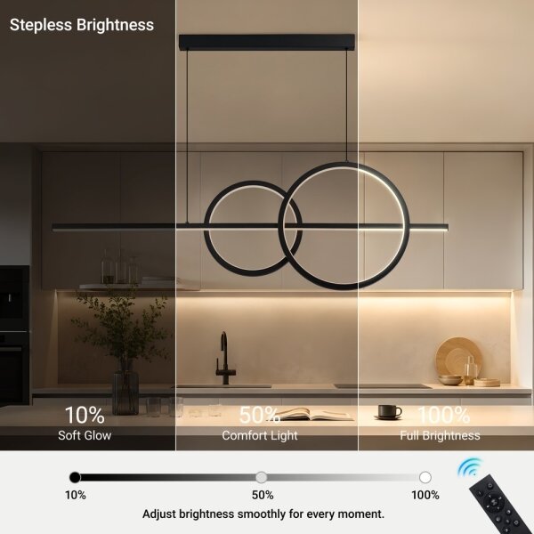 BRILAGI - Lampada a sospensione LED dimmerabile a cavo SIGNATURE LED/53W/230V 120 cm nero + telecomando