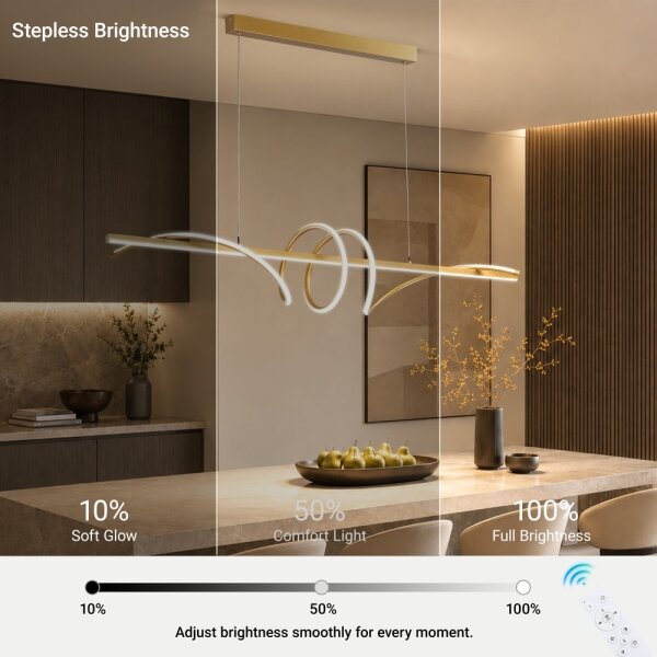 BRILAGI - lampada a sospensione LED dimmerabile su cavo SIGNATURE LED/50W/230V 120 cm oro + telecomando