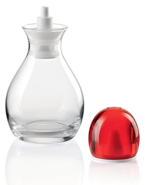 Oliera-Salino Acetiera-Pepino Matrioska Trasparente 9.4xh19.2 cm - 50 cc ampolla ergonomica con dosatore taglia e raccogli goccia