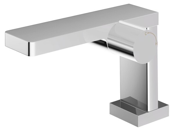 Miscelatore per lavabo da bagno, modello NT3110C - Ottone - Bocchetta piatta - Cromato