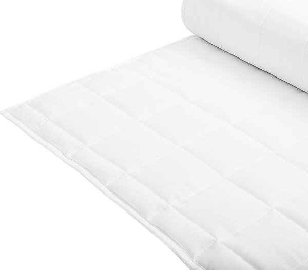 BELIANI Piumino bianco poliestere cotone 220 x 240 cm coperta estiva trapuntata con imbottitura leggera camera da letto