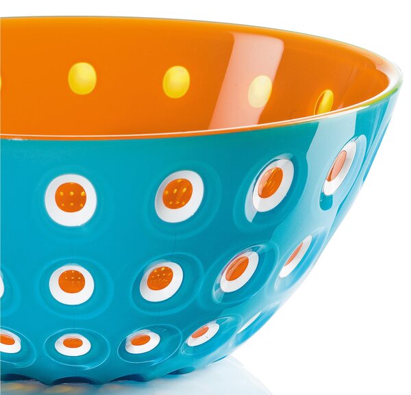 Ciotole contenitore 25xh 11,00 cm - 2700 cc Le Murrine azzurro/bianco/arancio