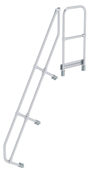 Scala con piattaforma 60° Secondo corrimano per 8 gradini Inclinazione 60°
