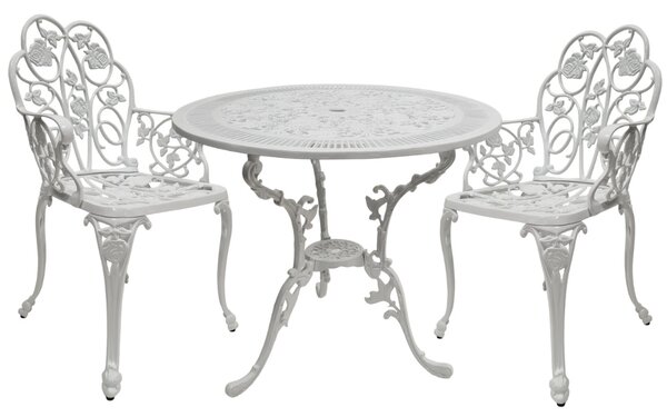 Abc HOME | Set di mobili da giardino 3 pezzi | Tavolo da giardino | Sedie da giardino | Alluminio pressofuso | Stile liberty