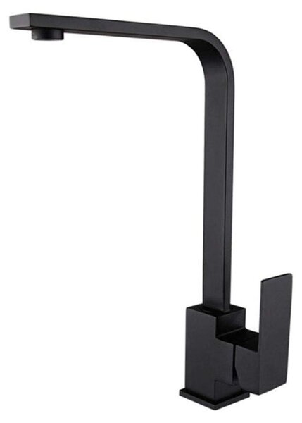 Solidchoice - Rubinetto da cucina in acciaio inossidabile con acqua calda e fredda, colore nero